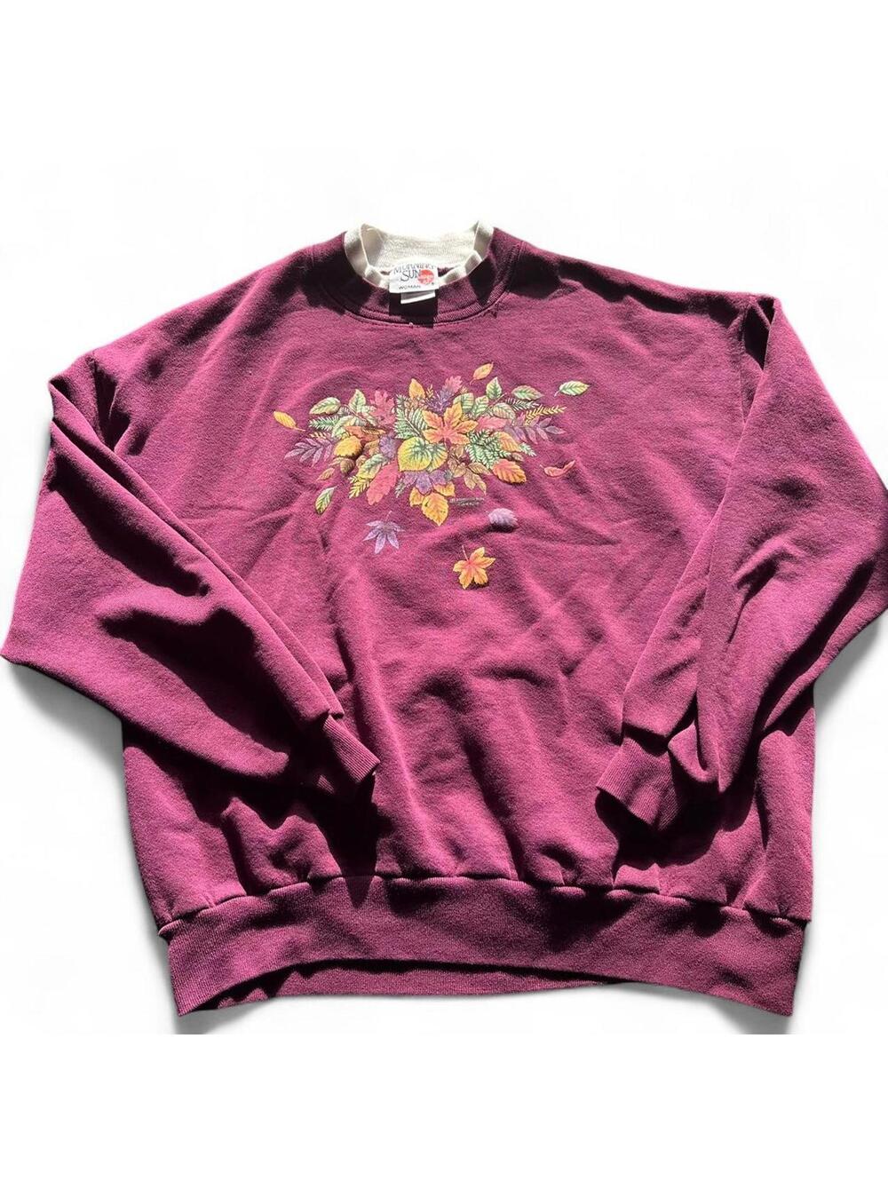 Vintage Morning Sun Autumn Leaf Sweatshirt Size 2X